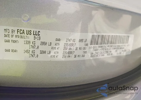 2020 Chrysler Voyager Lx z USA, uszkodzony, nr VIN 2C4RC1CG8LR121950